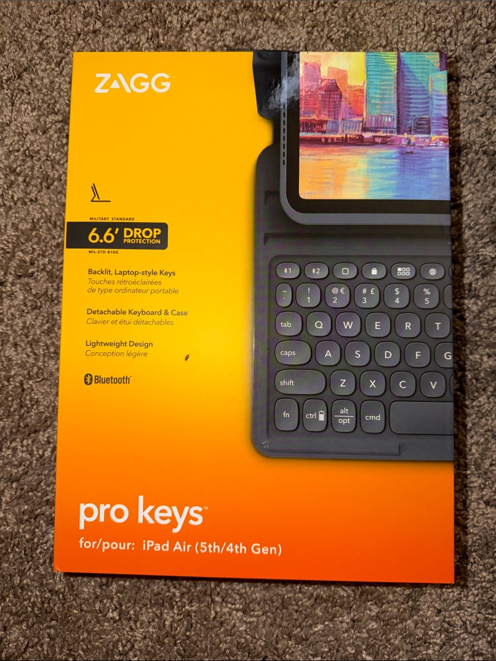 ZAGG Pro Keys Bluetooth Keyboard Case for iPad Air 5th/4th Gen (Gray)